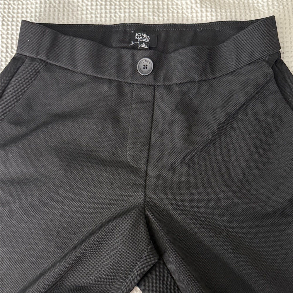 Jones New York Black Textured Straight-Leg Dress Pants - Small